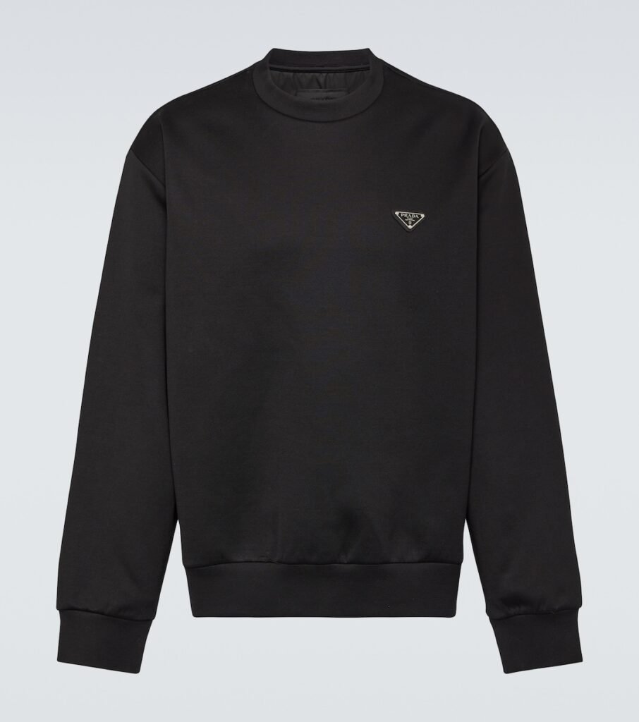 Sweat-shirt en coton mélangé à logo