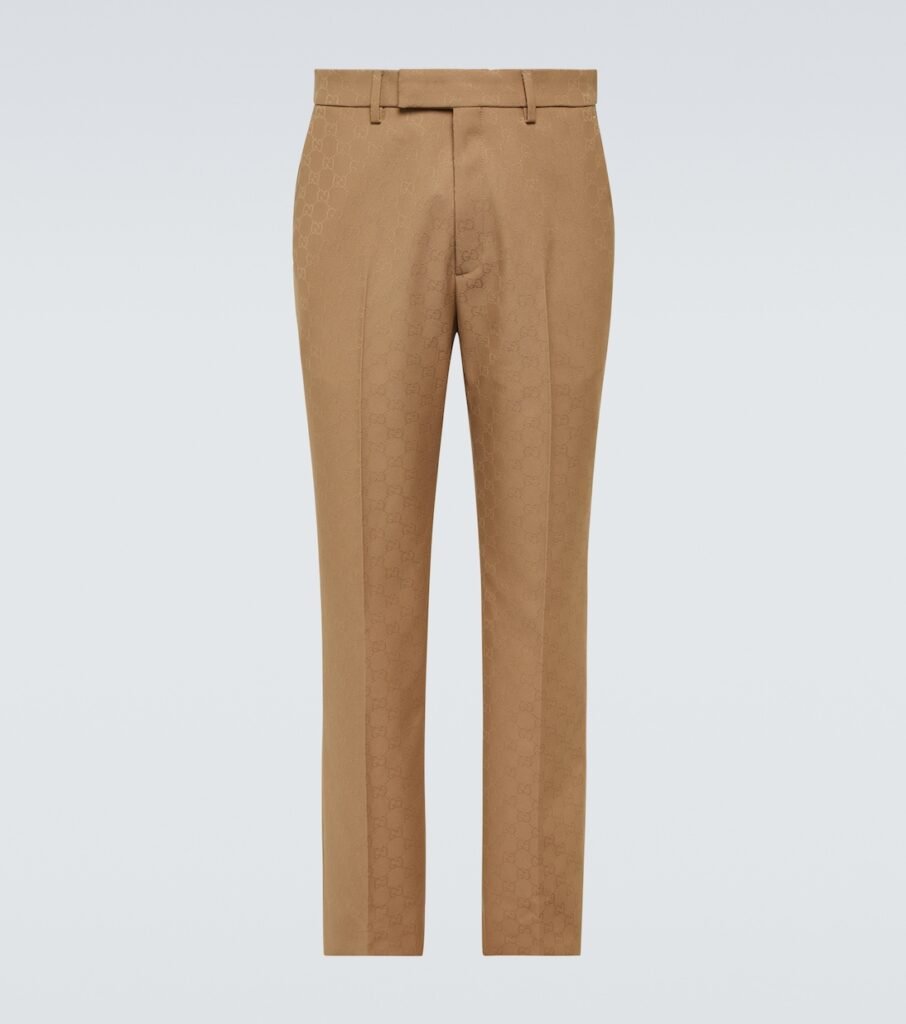 Pantalon droit GG en jacquard