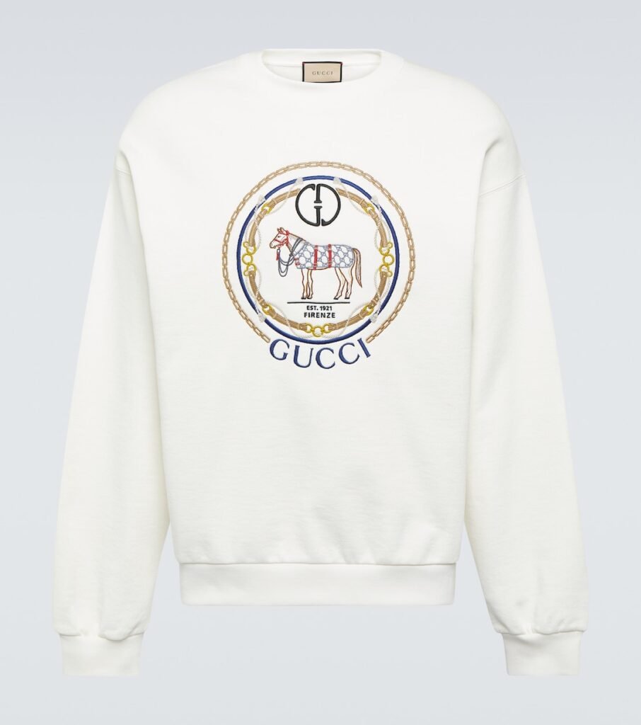 Sweat-shirt GG brodé en coton