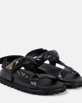 Sandales Fussbett en cuir matelassé