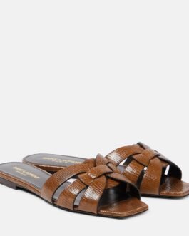 Mules Tribute en cuir embossé