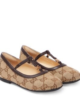 Ballerines bordées de cuir