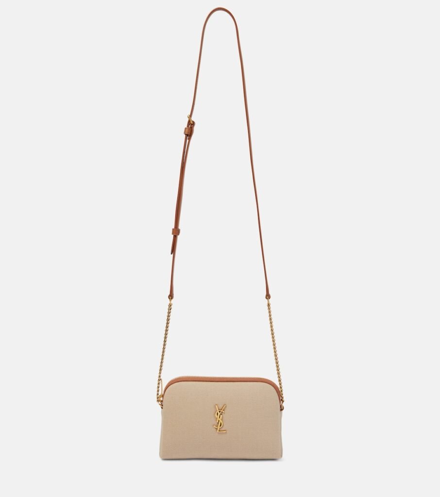 Sac à bandoulière Gaby en toile et cuir
