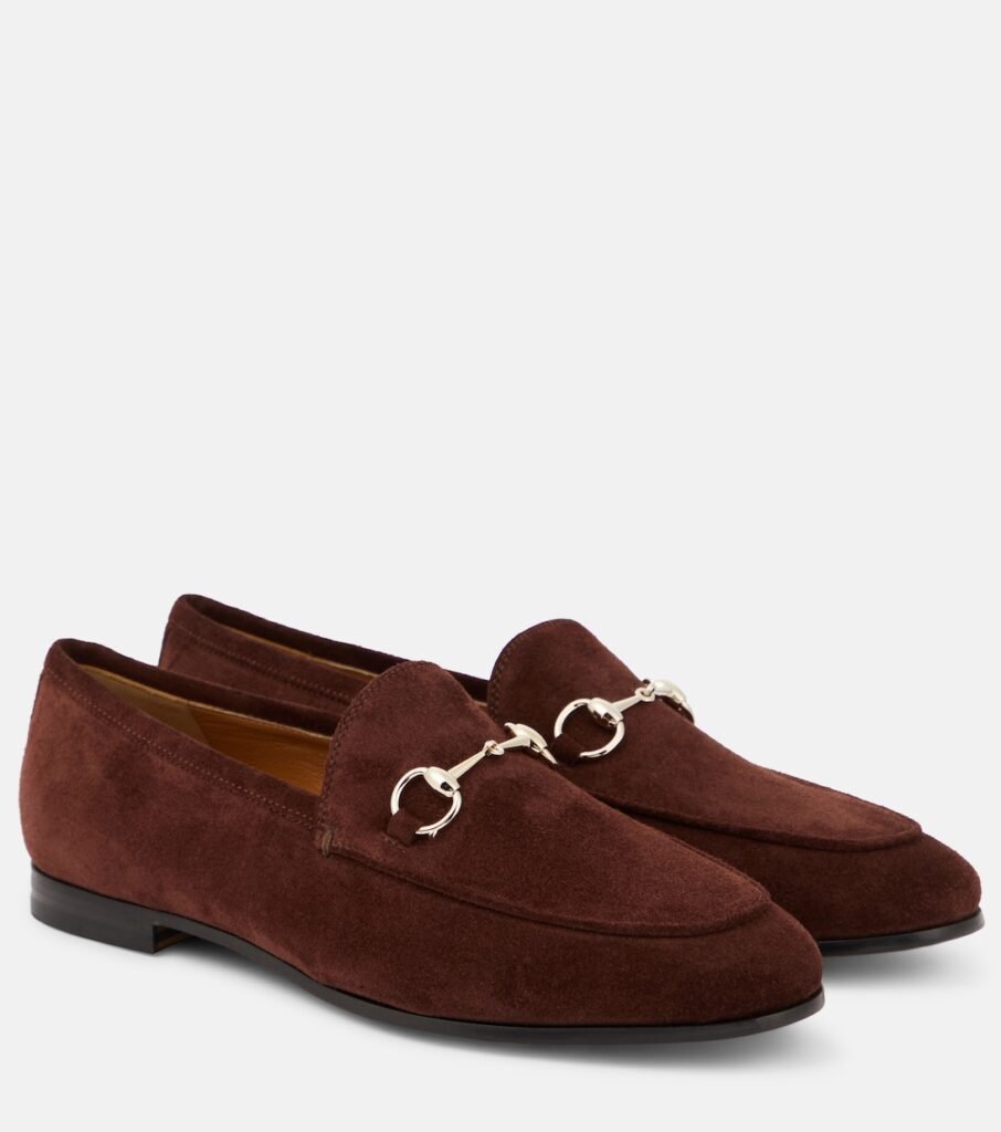 Mocassins Gucci Jordaan Horsebit en daim