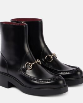 Bottines Horsebit en cuir