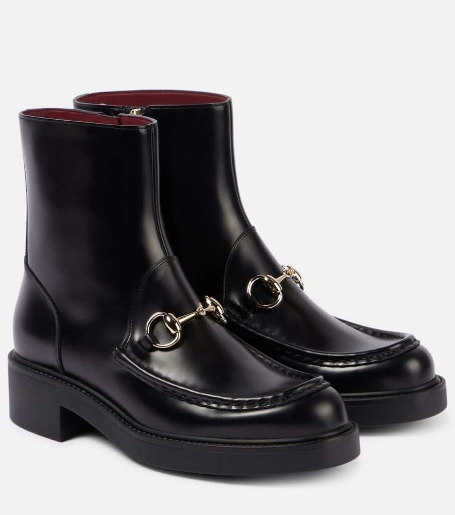 Bottines Horsebit en cuir