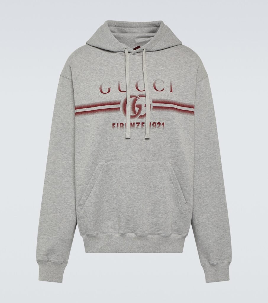 Sweat-shirt à capuche en coton à logo