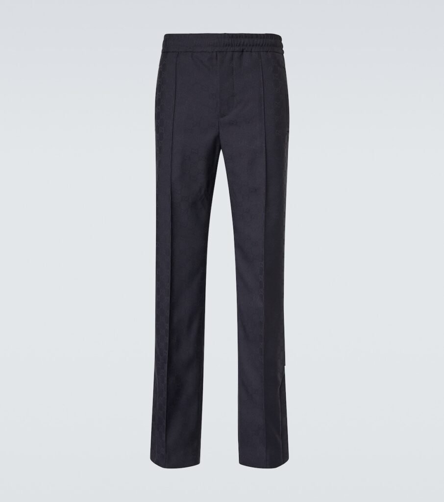 Pantalon droit GG à taille mi-haute