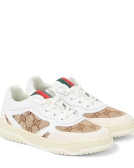 Baskets en toile GG et cuir