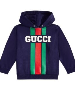 Sweat-shirt à capuche Gucci Web en coton