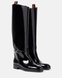 Bottes Horsebit en cuir verni