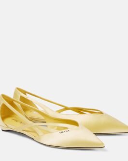 Ballerines en satin à logo