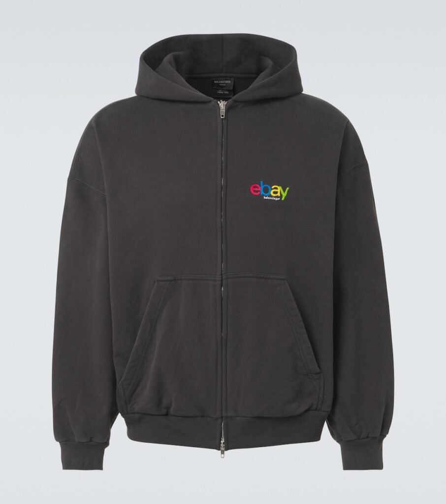 Sweat-shirt à capuche imprimé en coton