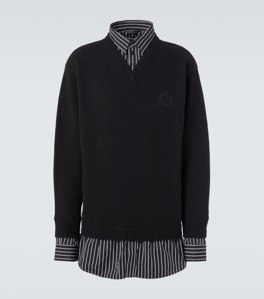 Pull en laine et coton