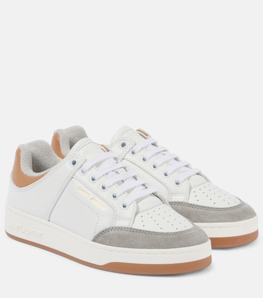 Baskets SL/61 en cuir et daim