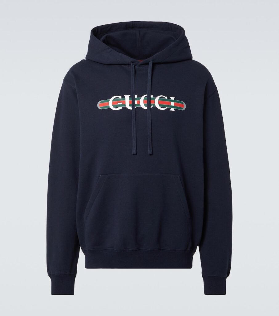 Sweat-shirt à capuche en coton à logo