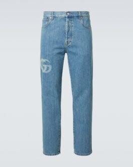 Jean slim Double G à taille mi-haute