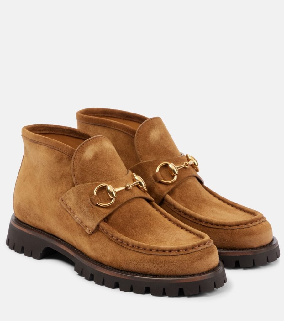 Bottines Horsebit en daim