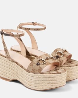 Espadrilles Lady Horsebit GG en toile