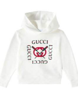 Sweat-shirt à capuche imprimé en coton