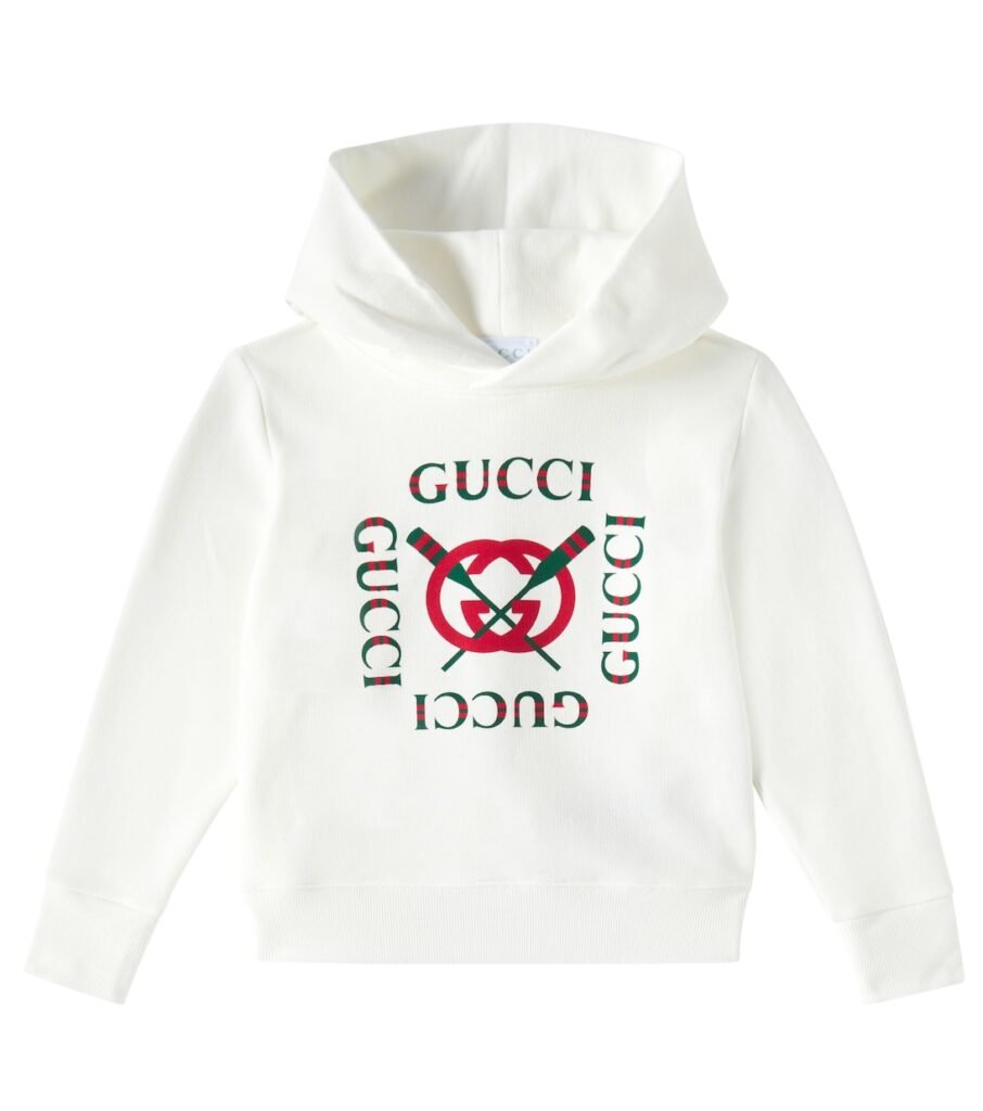 Sweat-shirt à capuche imprimé en coton