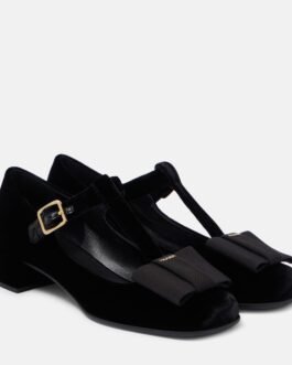 Ballerines Mary Jane en velours