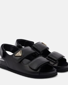 Sandales en cuir à logo
