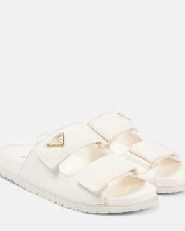 Mules en cuir à logo