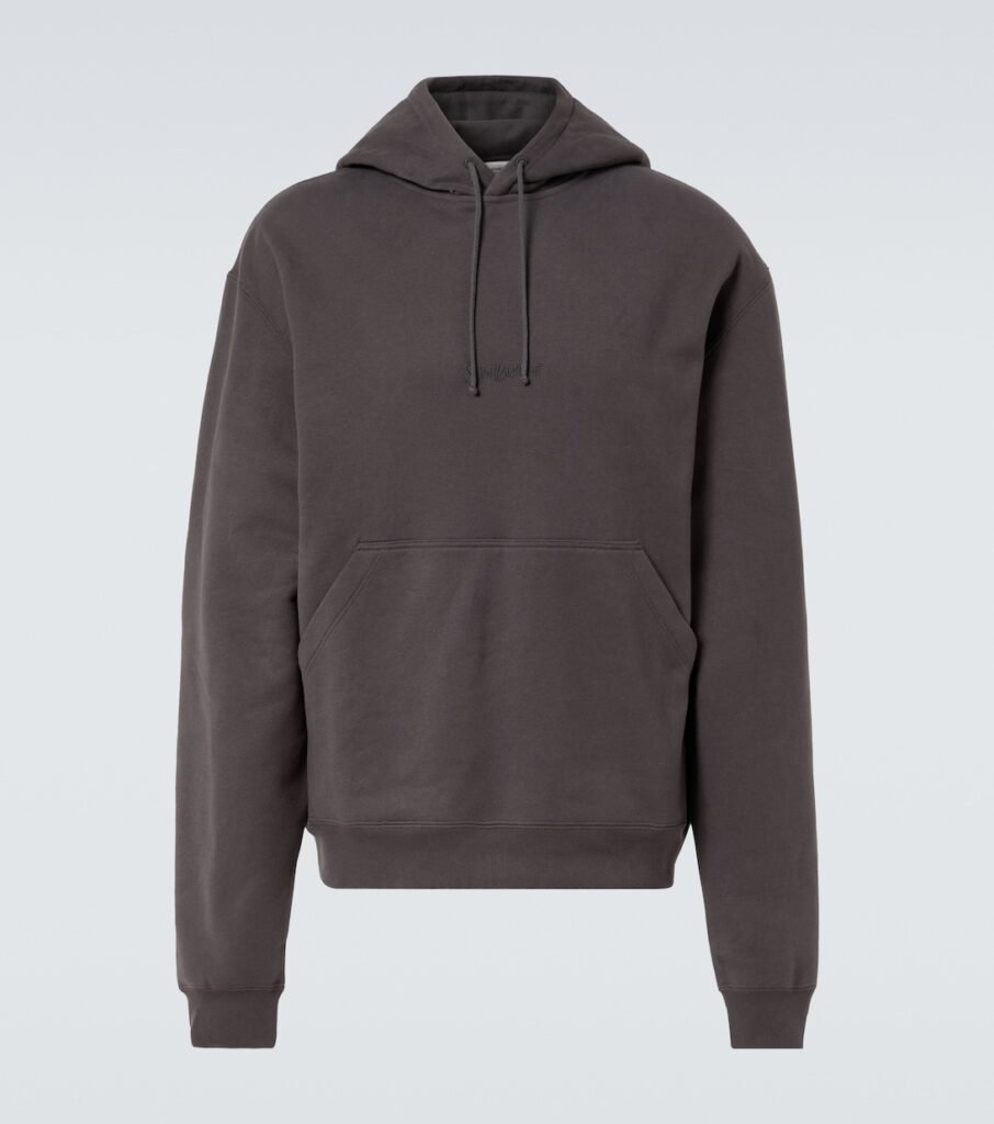 Sweat-shirt à capuche en coton à logo