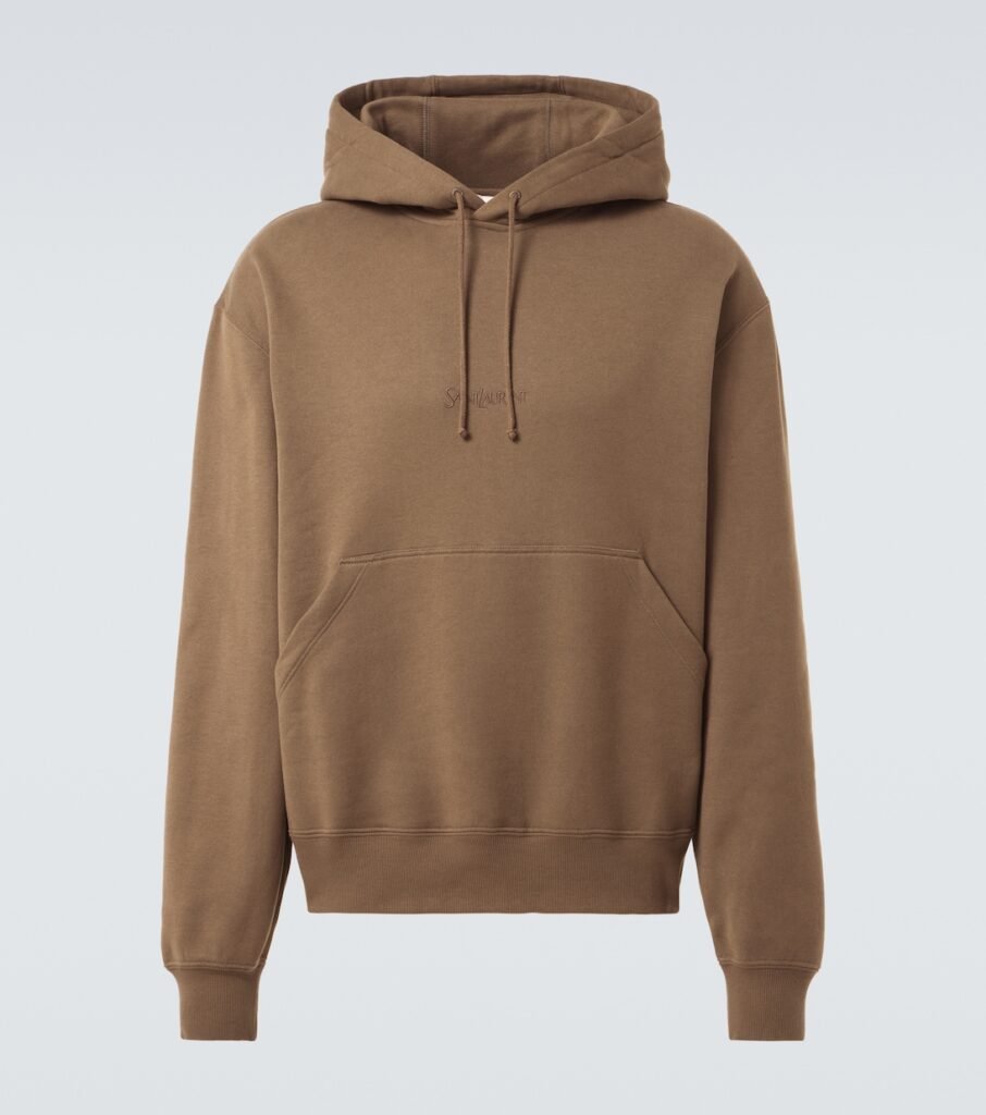 Sweat-shirt à capuche en coton à logo