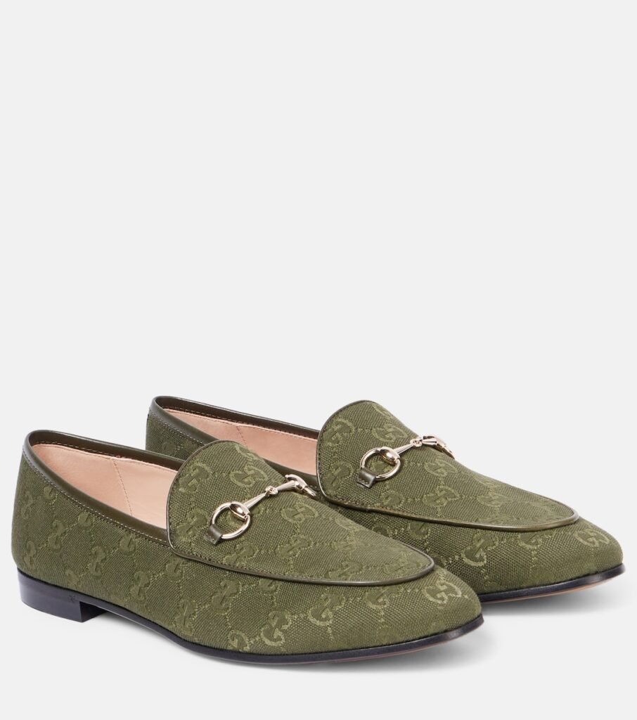 Mocassins Gucci Jordaan GG en toile