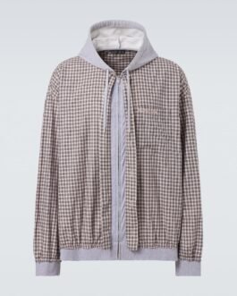 Veste en coton à carreaux