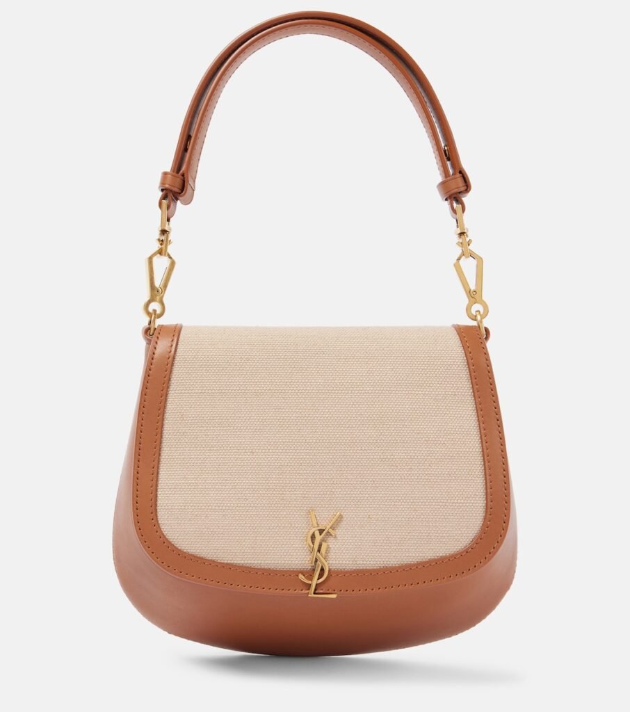 Sac Voltaire en cuir et toile