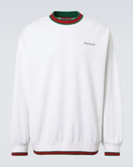 Sweat-shirt en coton mélangé à logo