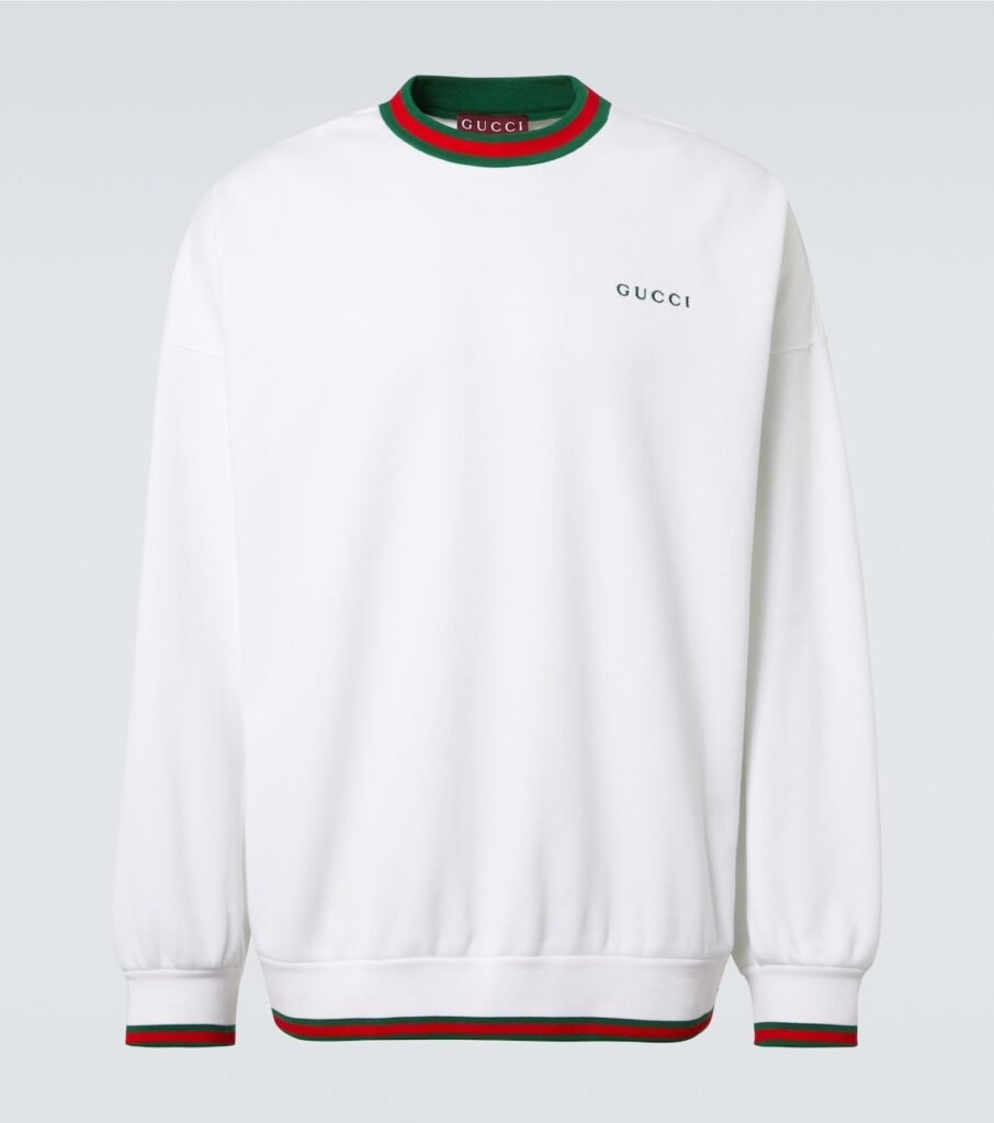 Sweat-shirt en coton mélangé à logo