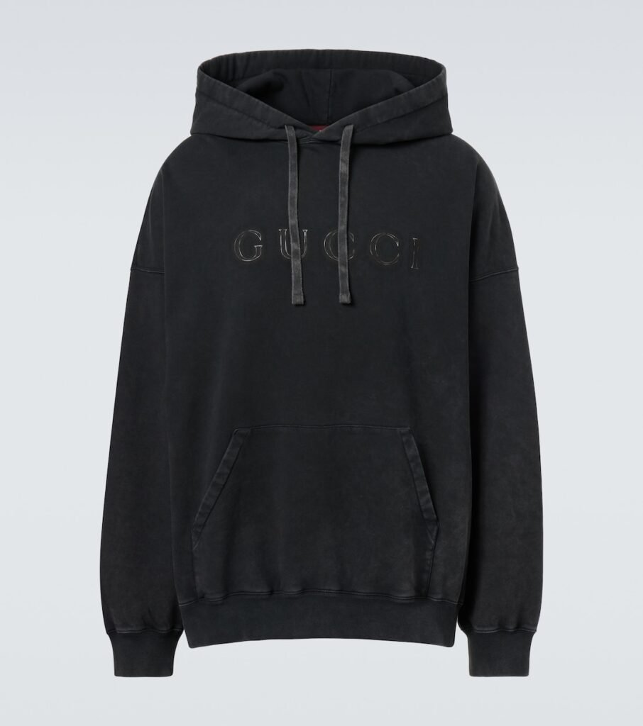 Sweat-shirt à capuche imprimé en coton
