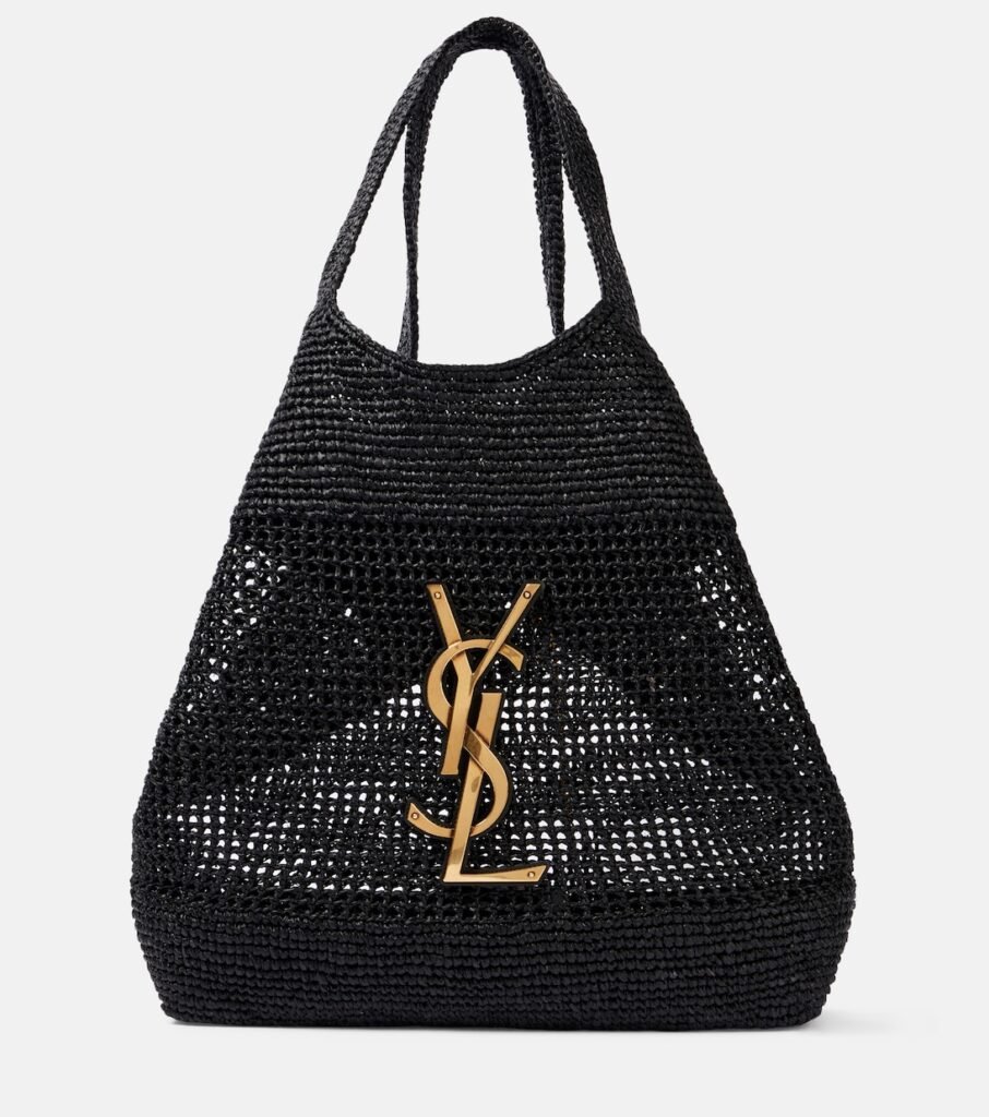 Sac Cabas Icare Maxi Saint Laurent en Raphia Crocheté