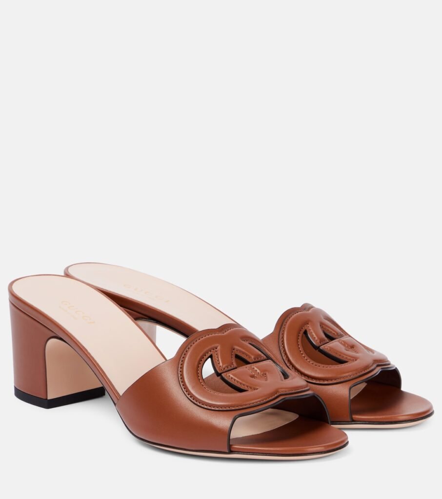 Mules Interlocking G en cuir