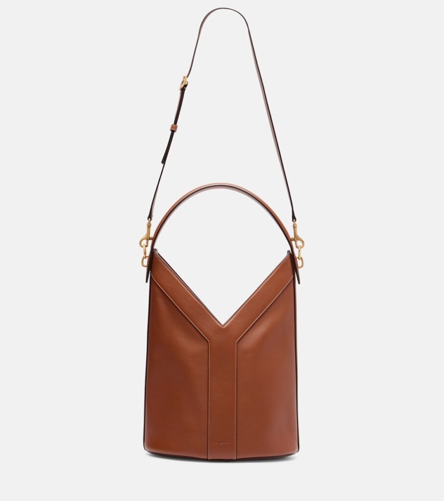 Sac seau Y en cuir