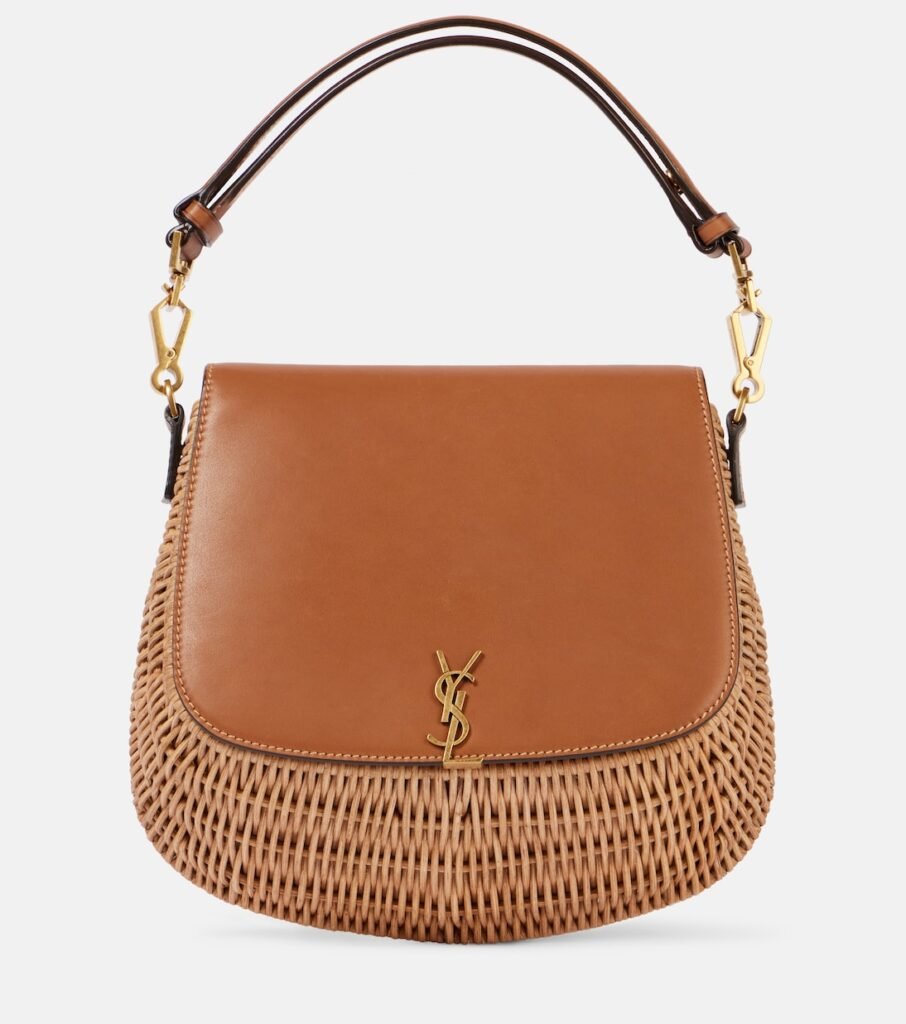 Sac Voltaire en cuir et osier