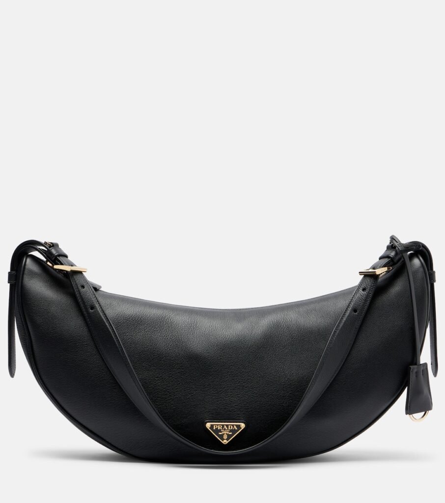 Sac Prada Demi-Lune Large en cuir