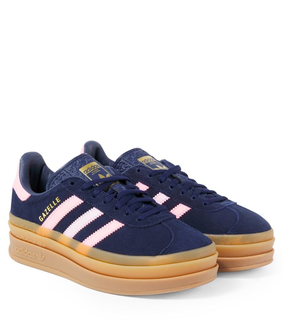 Baskets Gazelle Bold en daim et cuir