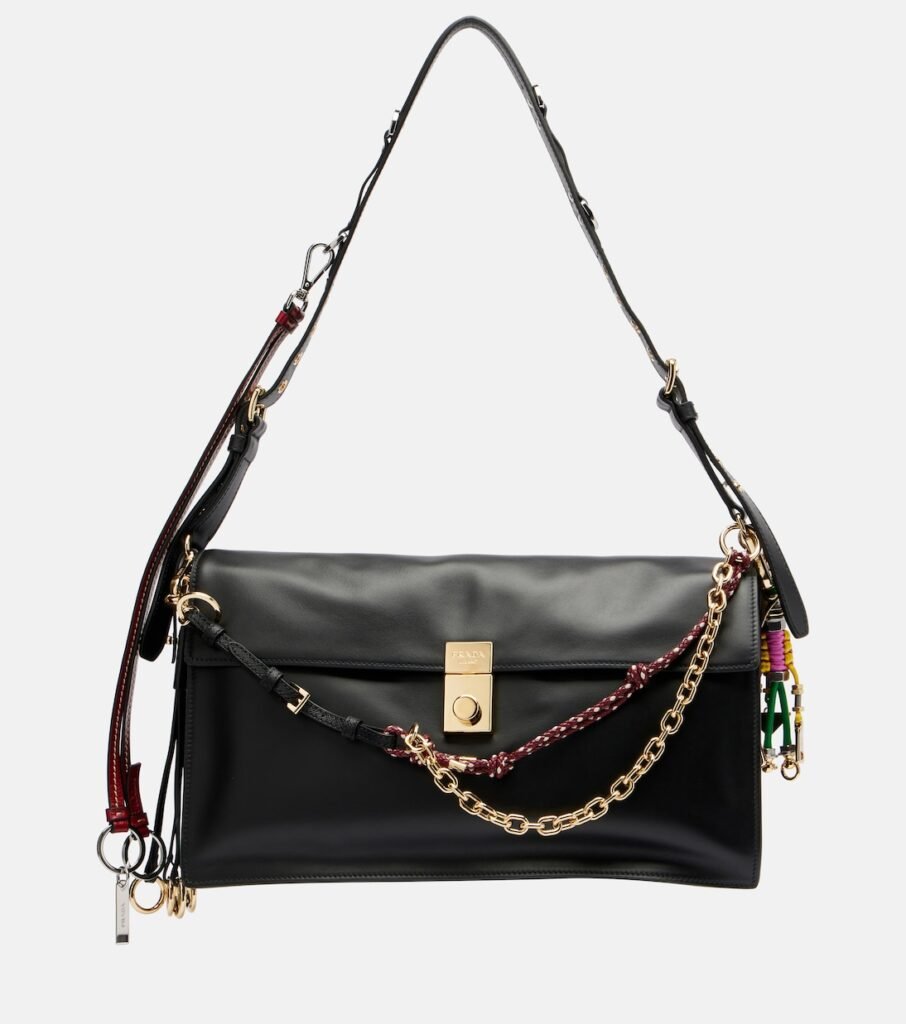 Sac Prada Soft Sound Large en cuir