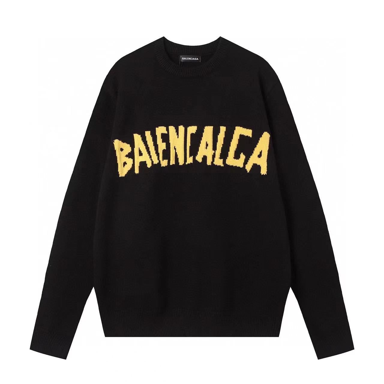 BALENCIAGA || Pull en jersey de coton à bande