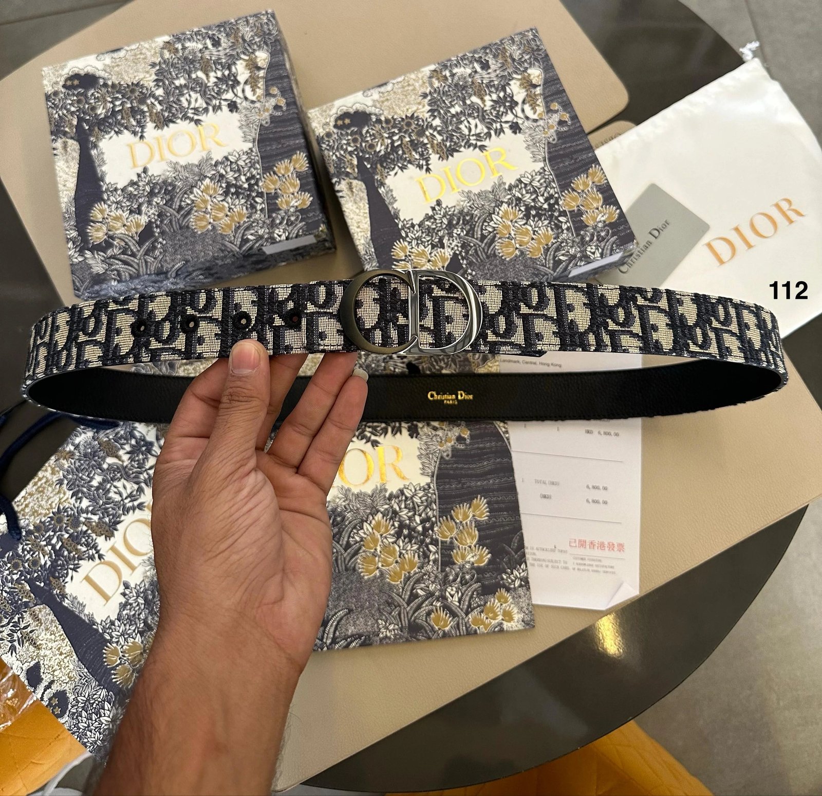 CHRISTIAN DIOR || Ceinture réversible 30 Montaigne