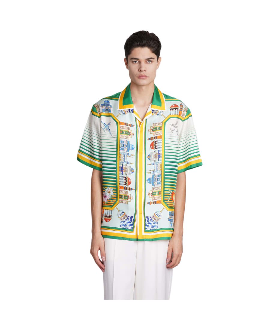 CASABLANCA || Chemise La Liaison verte et multicolore