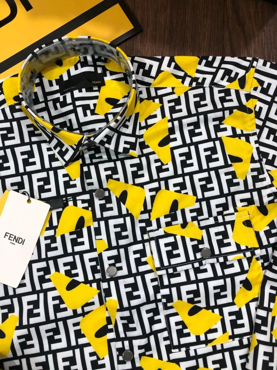 FENDI || Chemise monogramme FF Signature pour homme