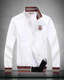 BURBERRY || Blouson aviateur zippé à manches longues et logo TB pour homme