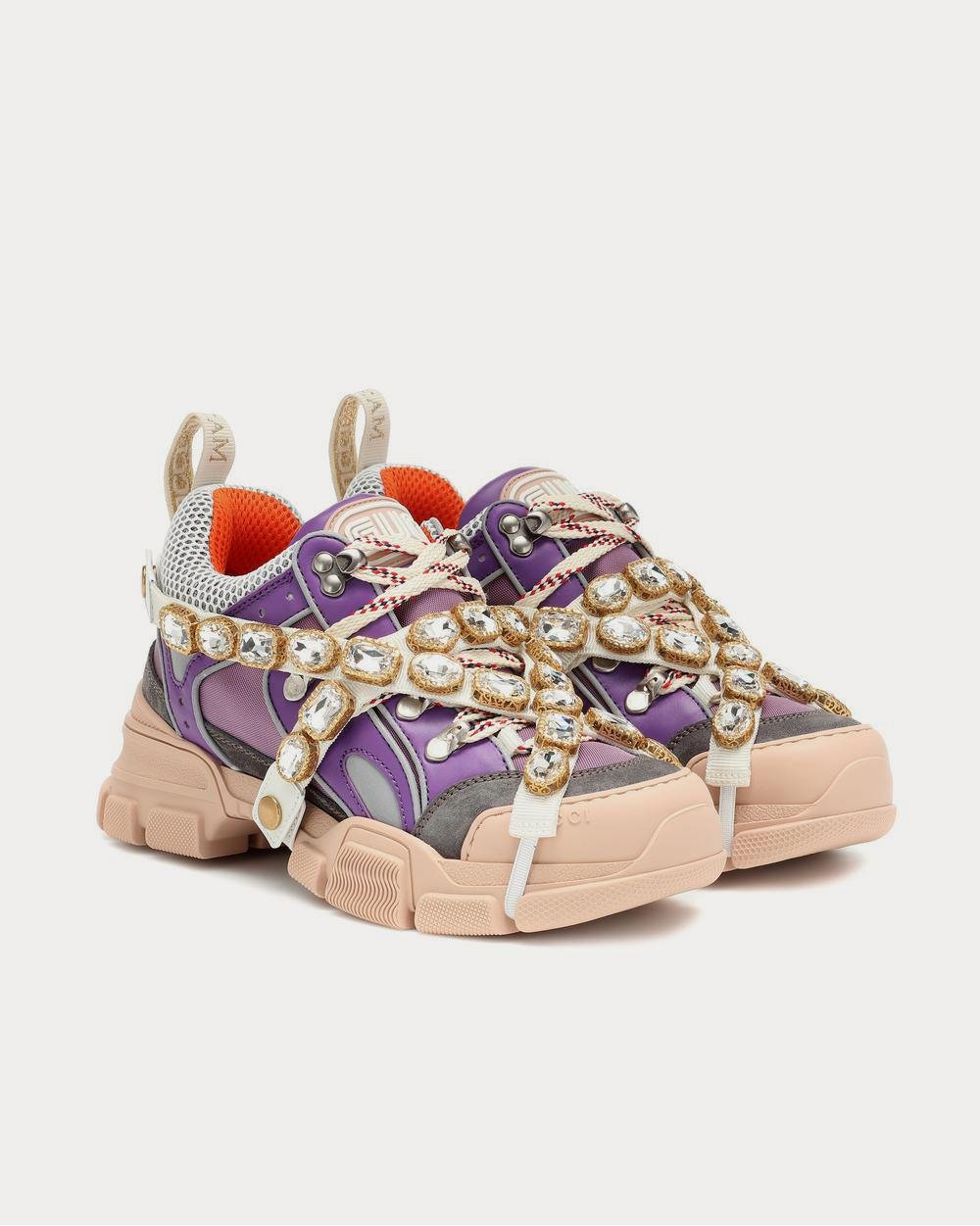 Baskets basses multicolores Gucci Flashtrek ornées – Image 2