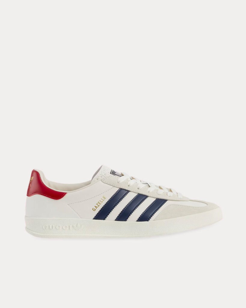 Baskets basses blanches Adidas x Gucci Gazelle